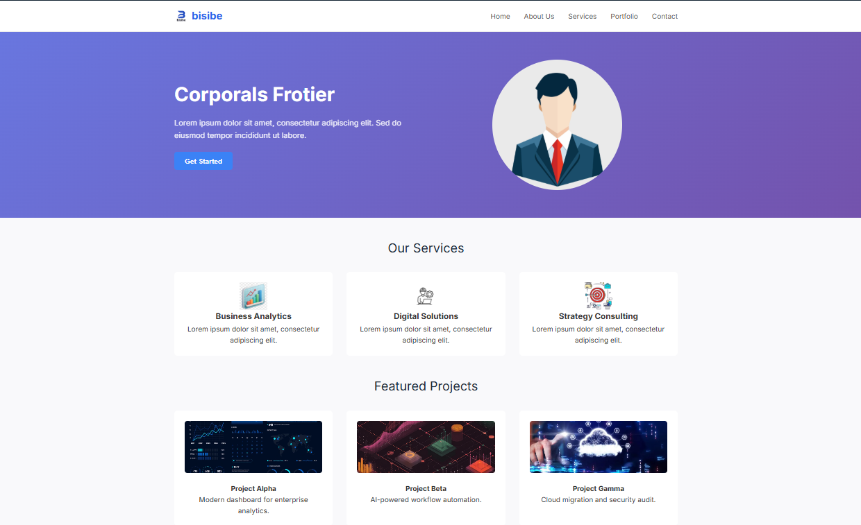 Corporate Solutions screenshot